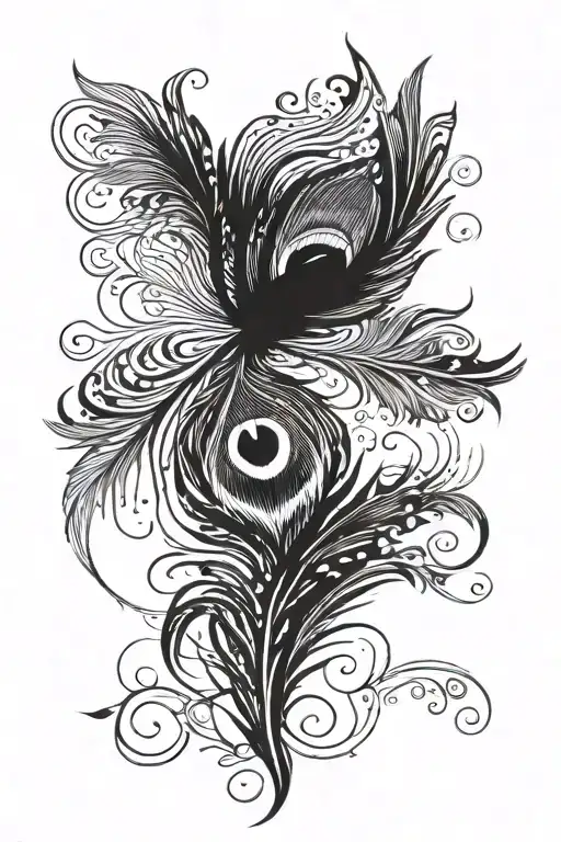 cover wing on wrist with peacock feather transforming tattoo design idea
