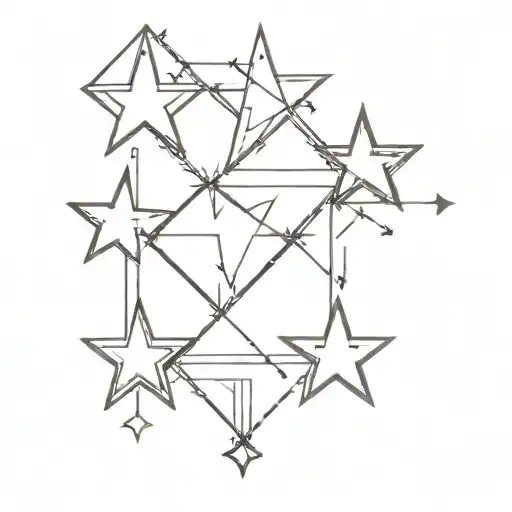 four stars out of five arctic monkeys  tattoo design idea