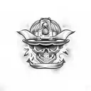 skull firefighter with helmet tattoo design idea