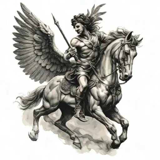 Perseus and Pegasus tattoo design idea