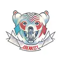 Bear AK47 tattoo design idea