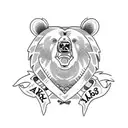 Bear AK47 tattoo design idea