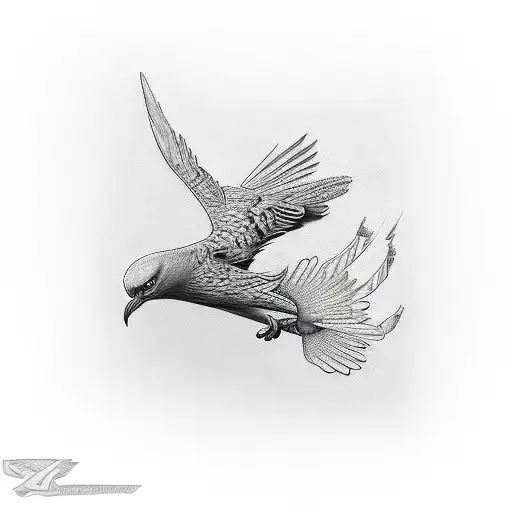 free bird tattoo design idea