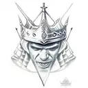 Sword with a crown tattoo design idea
