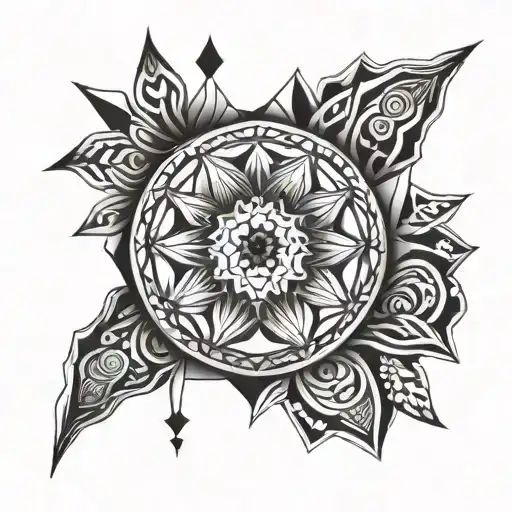 ornemental leg tattoo tattoo design idea