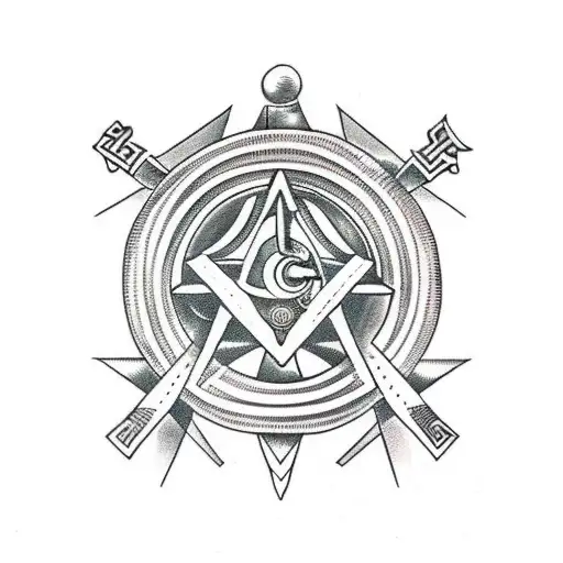 Greek god Masonic Audi vicious tacit tattoo design idea