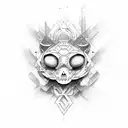 words Audi venit tacit tattoo design idea