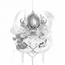 words Audi venit tacit tattoo design idea