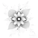 flower running Laurel negative space tattoo design idea