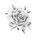 flower running Laurel negative space tattoo design idea