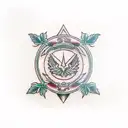  laurel wreath  negative space tattoo design idea