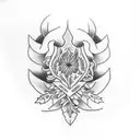  laurel wreath  negative space tattoo design idea