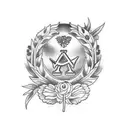  laurel wreath  negative space tattoo design idea