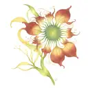 sunflower neurons tattoo design idea