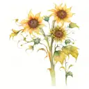 sunflower neurons tattoo design idea
