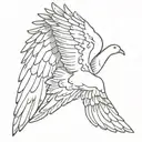 angel wings brother memorial rest in peace dove tattoo design idea