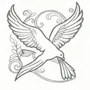 angel wings brother memorial rest in peace dove tattoo design idea