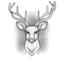 deer head tattoo design idea