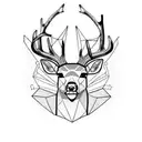 deer head tattoo design idea