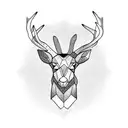 deer head tattoo design idea