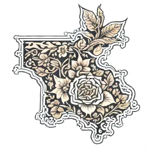 state of Ohio outline tattoo tattoo design idea