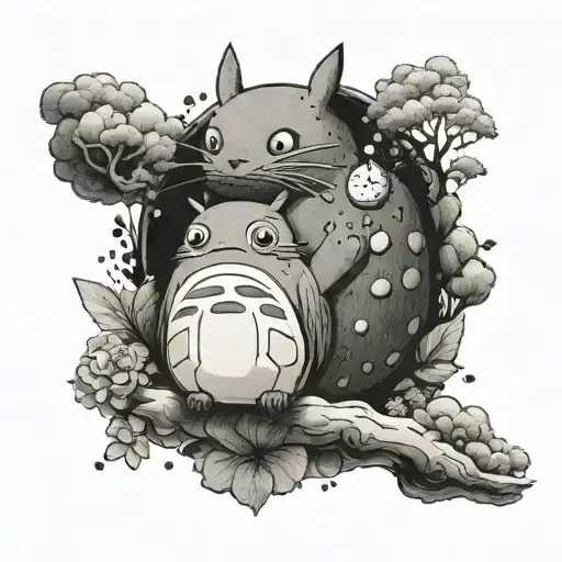 studio ghibli half sleeve tattoo tattoo design idea