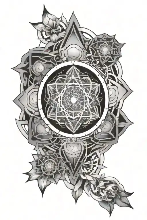 metatron sacred geometry tattoo design idea