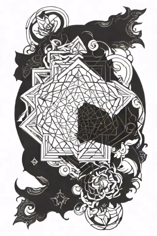 metatron sacred geometry tattoo design idea