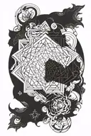 metatron sacred geometry tattoo design idea