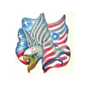 american flag eagle tattoo design idea