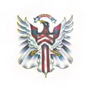 american flag eagle tattoo design idea