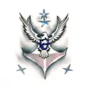 american flag eagle tattoo design idea