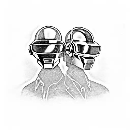 daft punk tame impala tattoo design idea