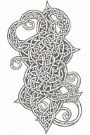 Celtic knotwork intertwined tattoo design idea