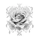 sinner with rose tattoo design idea