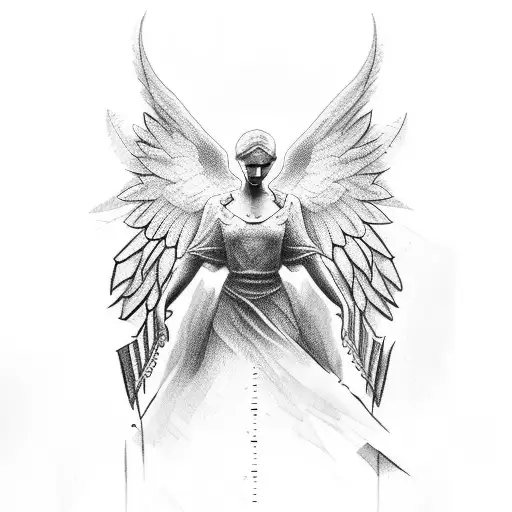 angel king clock arsenal tattoo design idea