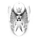 angel king arsenal tattoo design idea