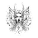 angel king arsenal tattoo design idea