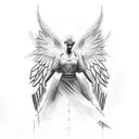 angel king clock arsenal tattoo design idea