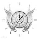 angel king clock arsenal tattoo design idea