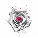 John wick and roses tattoo design idea