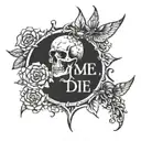Remember to Die Remember to Live Time Flees Carpe Day tattoo design idea