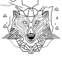 A wolf running through a forest, representing the energy and freedom of a disciplined mindset tattoo design idea