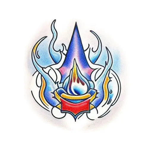 holy spirit flame tattoo