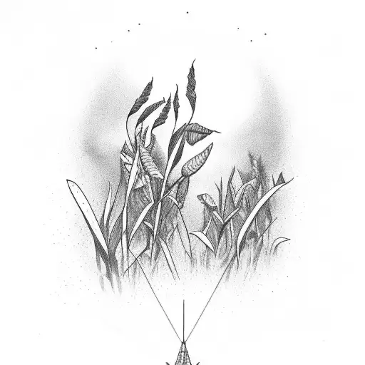 cornfield tattoo design idea