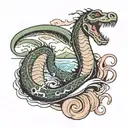 Loch ness monster and ichigo bleach tattoo design idea