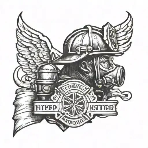 Firefighter tattoo design idea