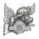 Firefighter tattoo design idea