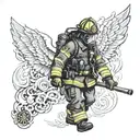 Firefighter tattoo design idea