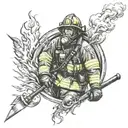Firefighter tattoo design idea